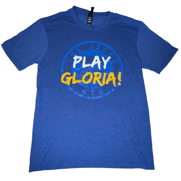 District Other - The Jacks NYB Play Gloria 2019 St Louis Hockey Rally Shirt Mens S Blue‎